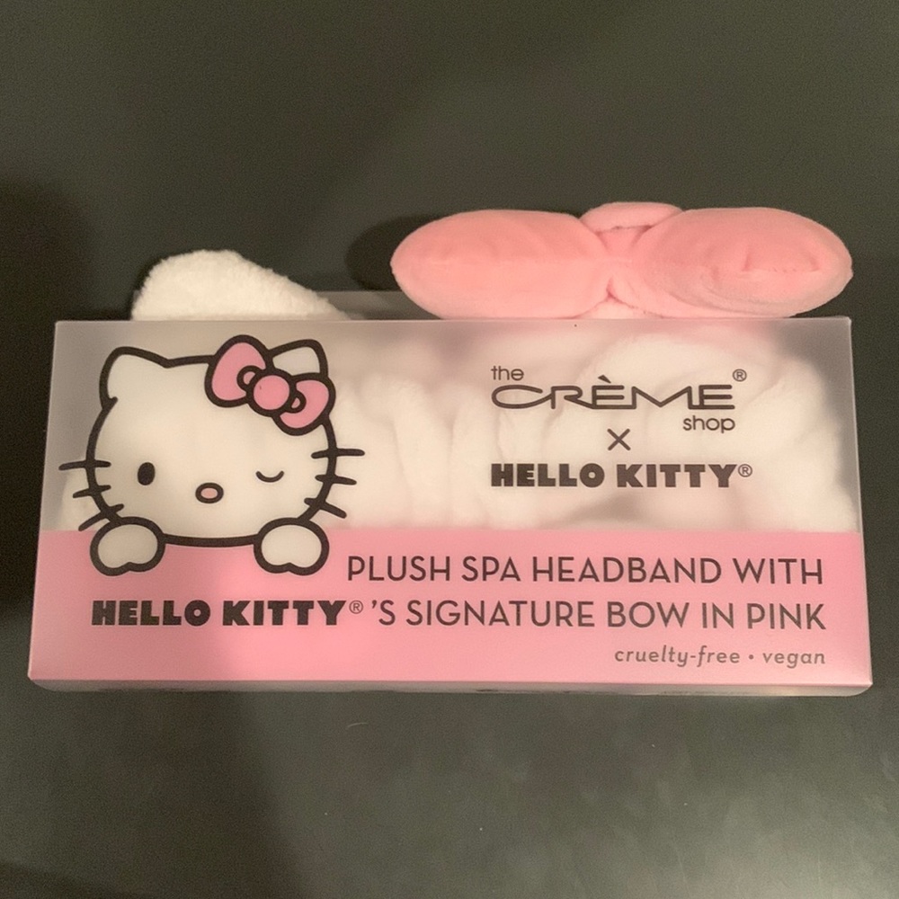 Hello Kitty x The creme shop: plush spa headband with pink bow